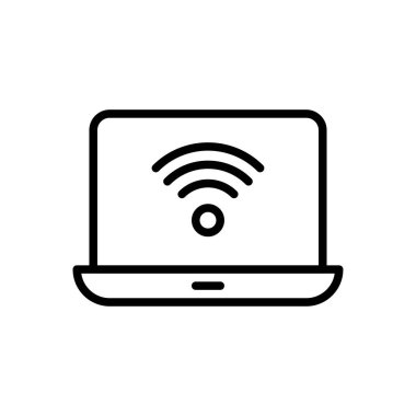 internet vektörü ince çizgi simgesi