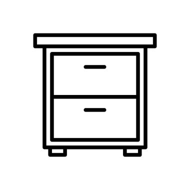 kabine vektörü ince çizgi simgesi