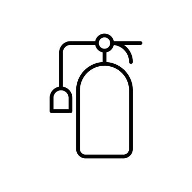 ateş vektörü ince çizgi simgesi