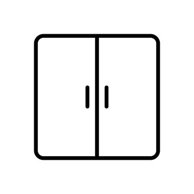 Otel vektör ince çizgi simgesi