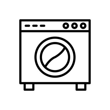 makine vektörü ince çizgi simgesi