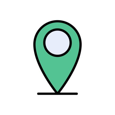 pin vektör renk çizgisi simgesi