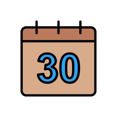 tarih vektör renk çizgisi simgesi