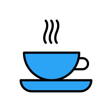 kahve vektörü renk düz simgesi