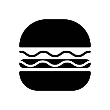 Fast food vektör simgesi düz simge