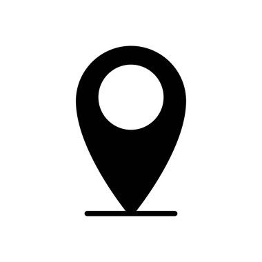 pin vektör düz simgesi