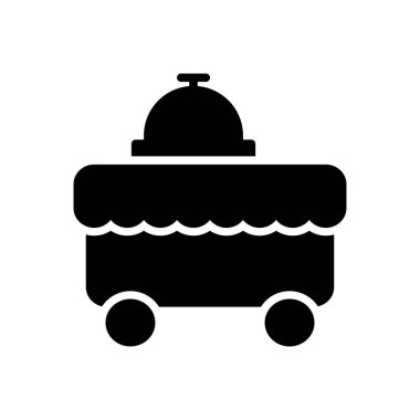 vektör glyph düz simgesini servis et