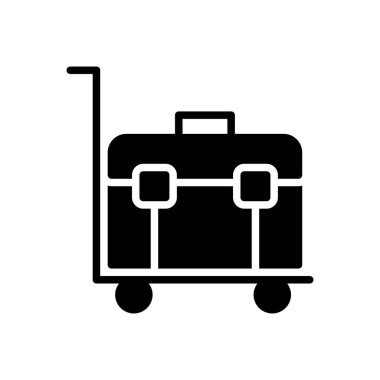 evrak çantası vektör düz simgesi