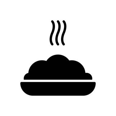 yiyecek vektörü kabartması düz simge