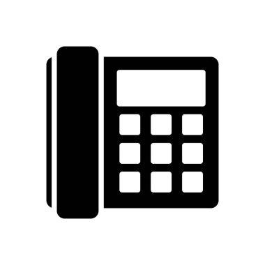 telefon vektörü glyph düz simgesi