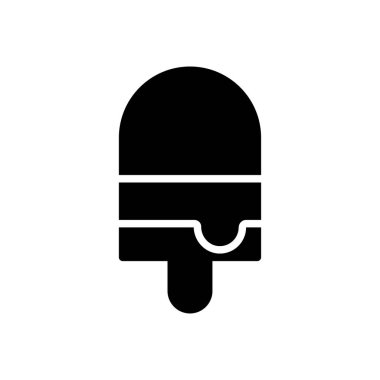 Buzlu vektör glifinin düz simgesi