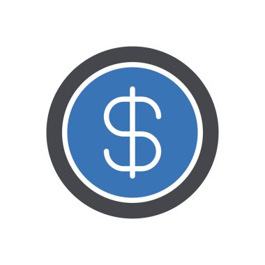 Bozuk paralar vektör renk simgesi