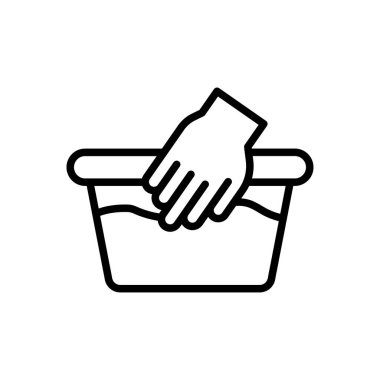 Su vektörü ince çizgi simgesi