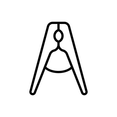 çamaşır vektörü ince çizgi simgesi