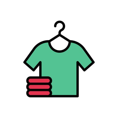 shirt vektör renk çizgisi simgesi