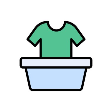 temizleme vektörü renk çizgisi simgesi