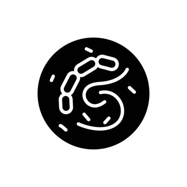 bakteri vektörü düz simge