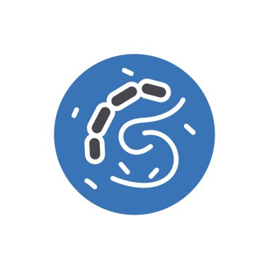 bakteri vektörü renk simgesi