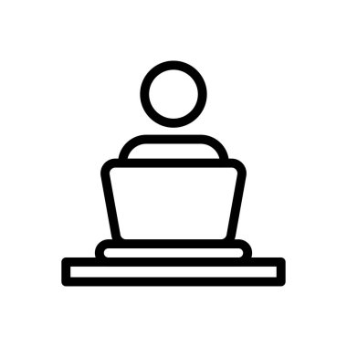 çevrimiçi vektör ince çizgi simgesi