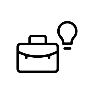 fikir vektörü ince çizgi simgesi