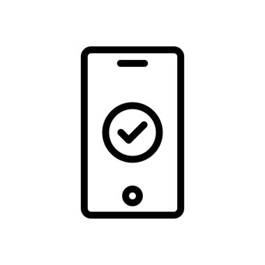 telefon vektörü ince çizgi simgesi