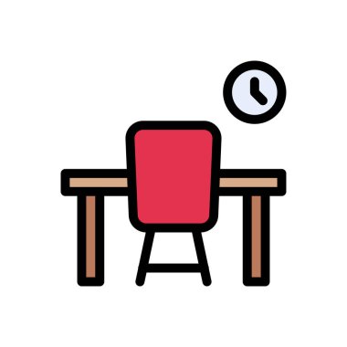 çalışan vektör renk çizgisi simgesi