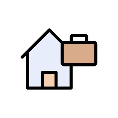 çanta vektör renk çizgisi simgesi