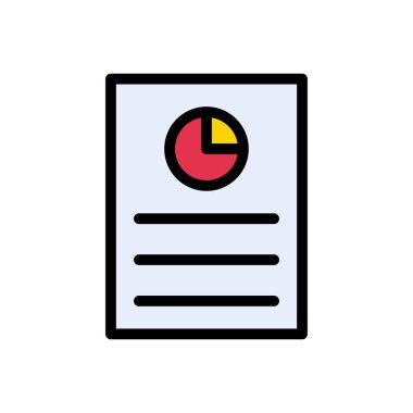 belge vektör renk çizgisi simgesi