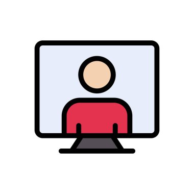 profil vektör renk çizgisi simgesi