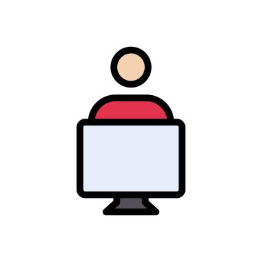 kullanıcı vektörü renk çizgisi simgesi