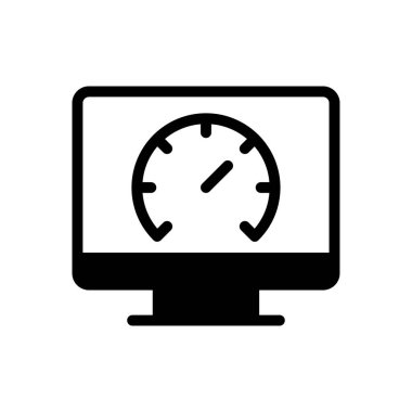 Vektör glyph düz simgesini ölç