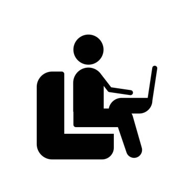 çalışanın vektör simgesi düz simge