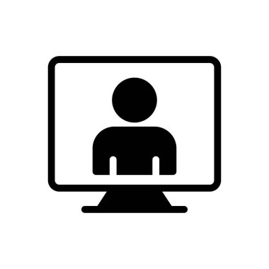 profil vektörü düz simgesi