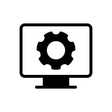 ekran vektörü düz simgesi