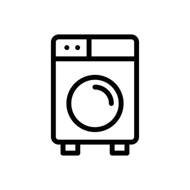 makine vektörü ince çizgi simgesi