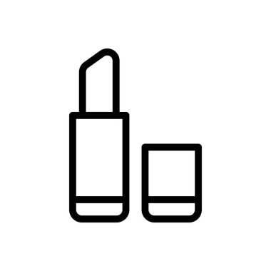 makyaj vektörü ince çizgi simgesi