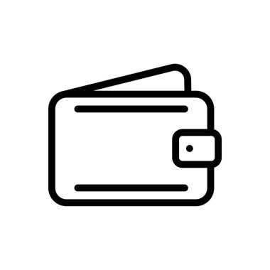 cüzdan vektör ince çizgi simgesi