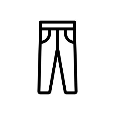 Pantolon vektörü ince çizgi simgesi