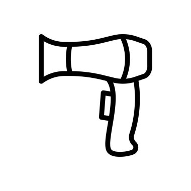 saç vektörü ince çizgi simgesi