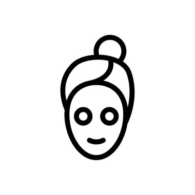 Masaj vektörü ince çizgi simgesi