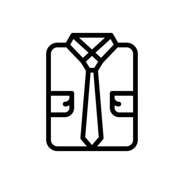 gömlek vektörü ince çizgi simgesi