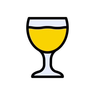 şarap vektörü renk çizgisi simgesi