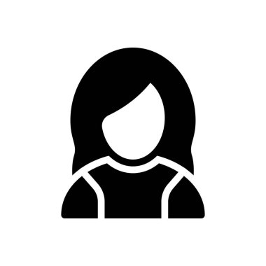 kız vektör düz simgesi