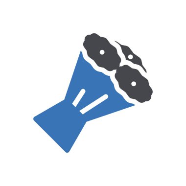 çiçek vektör renk simgesi