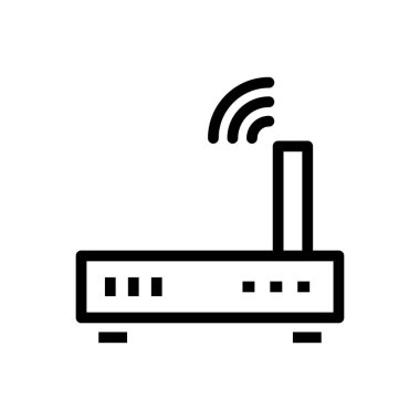 modem vektörü ince çizgi simgesi