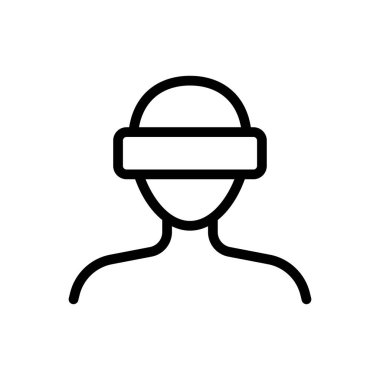 gözlük vektör ince çizgi simgesi