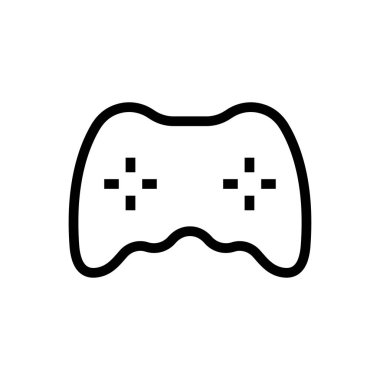 joypad vektör ince çizgi simgesi