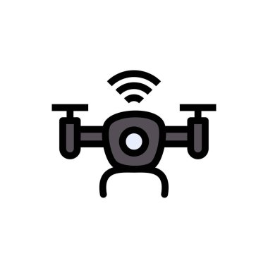 kamera vektörü renk çizgisi simgesi