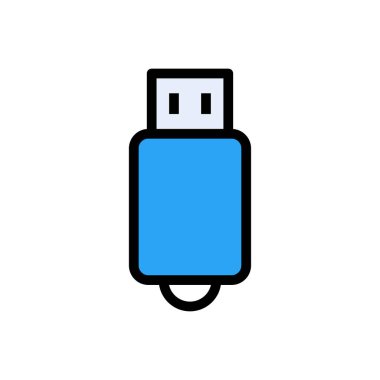 Disket vektör renk çizgisi simgesi