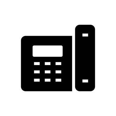 telefon vektörü glyph düz simgesi